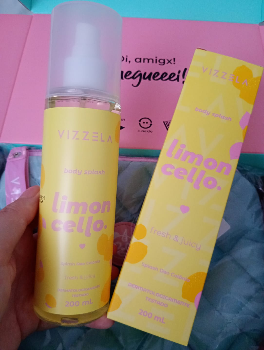 Customer photo review of Body Splash Deo Colônia Limoncello – Vizzela