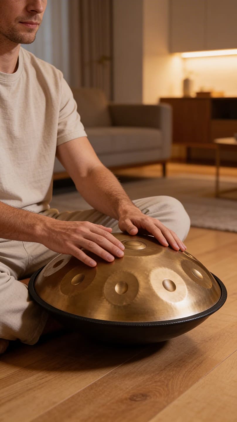 Customer photo review of Cosmos Handpan - Exquisite 10 Notes in D Minor - Golden Elegance Gift Set