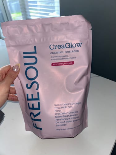 Customer photo review of CreaGlow: Creatine + Collagen Powder