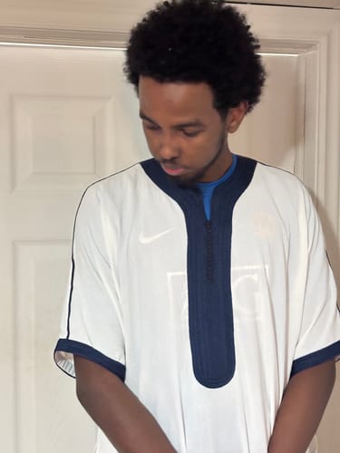 Customer photo review of WHITE NAVY MOROCCAN THOBE