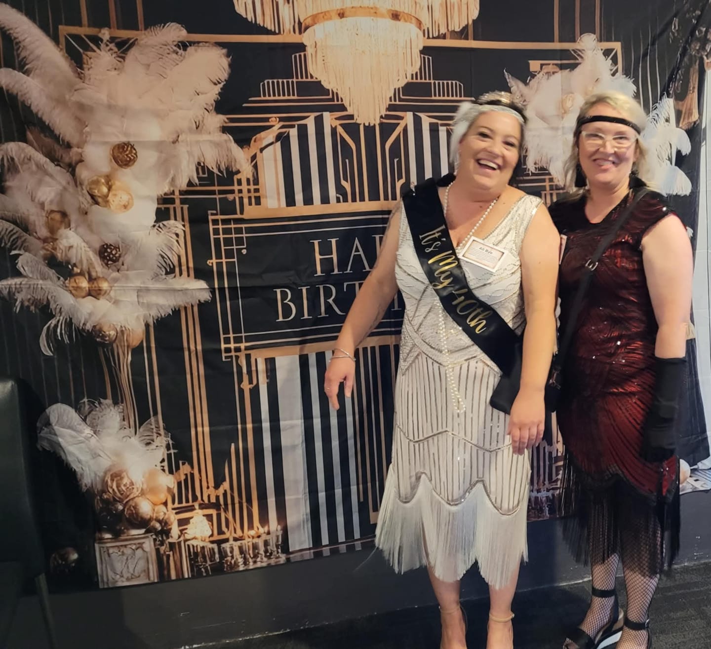 Customer photo review of 1920s Red Mable Flapper Dress