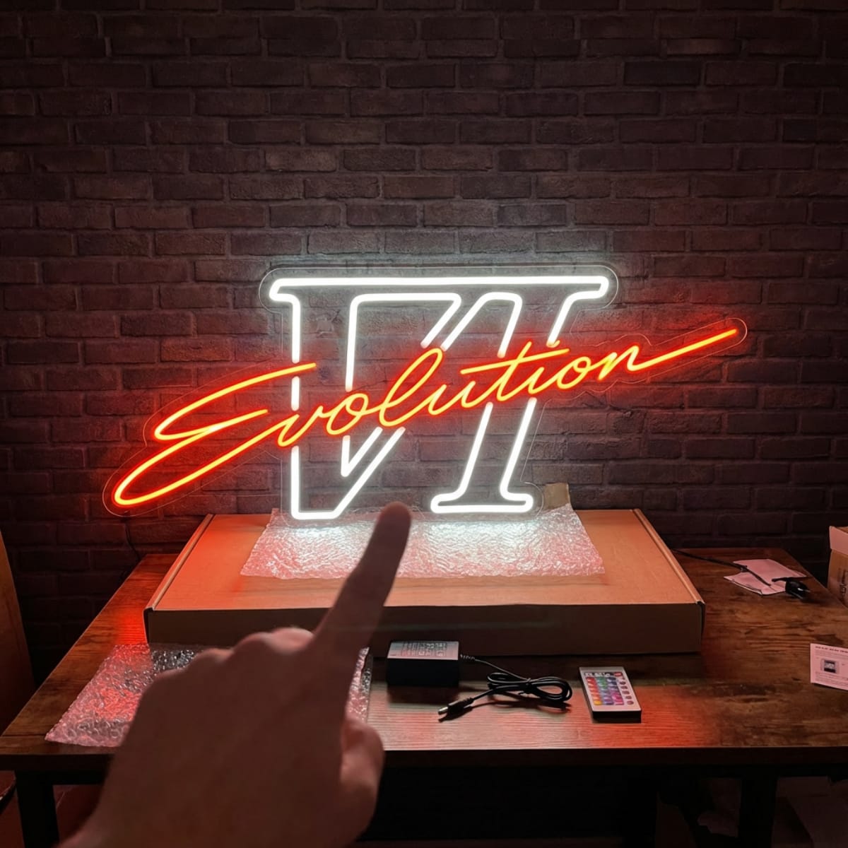 Customer photo review of Mitsubishi Lancer Evolution VI Inspired LED Neon Sign