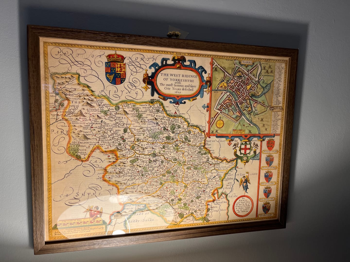 Customer photo review of Old Map of West Yorkshire, 1611 by John Speed - York, Bradford, Sheffield, Leeds, Huddersfield