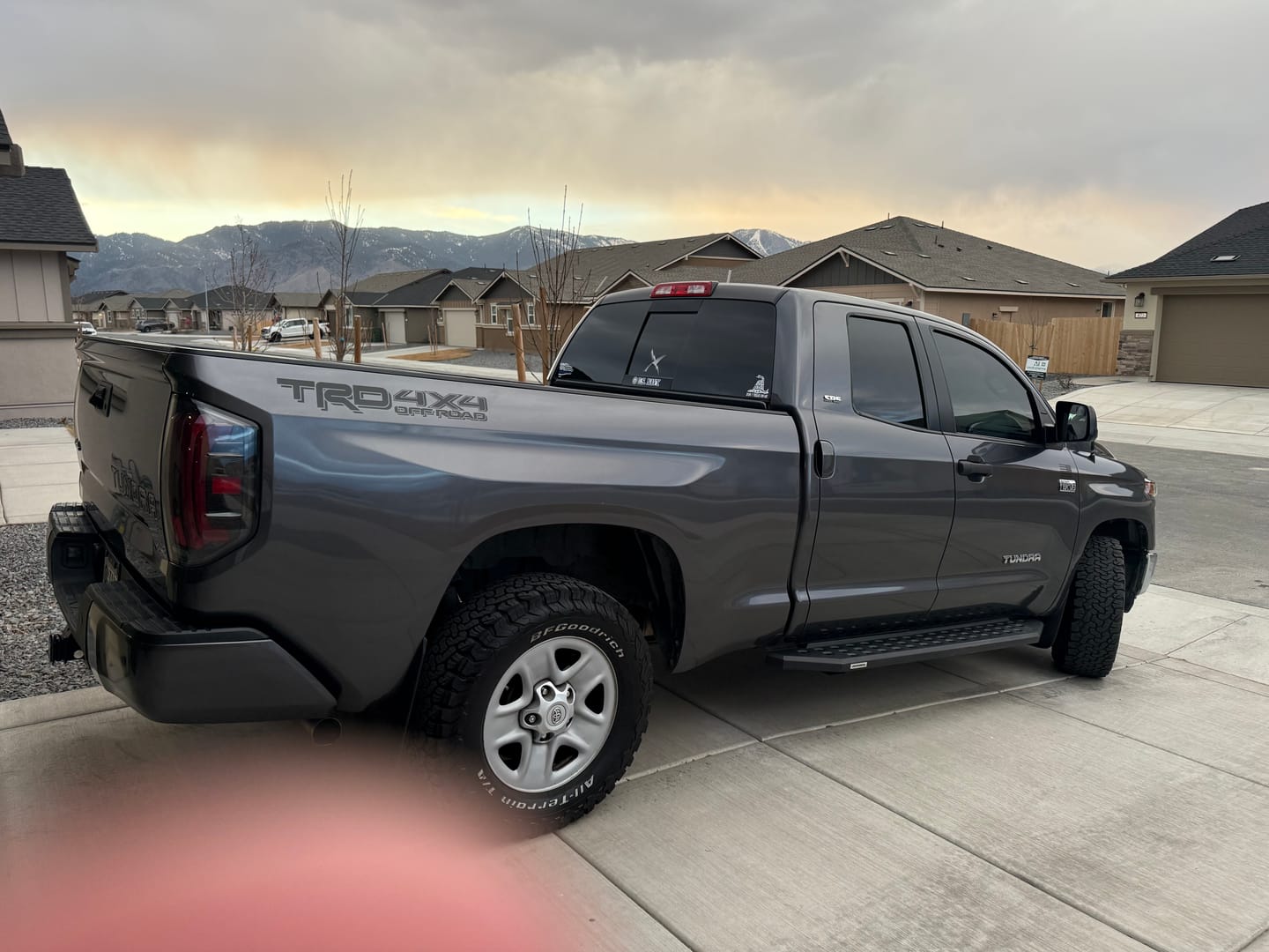 Customer photo review of TRD 4x4 off-road vinyl decal for 2016-2022 Toyota Tacoma Tundra