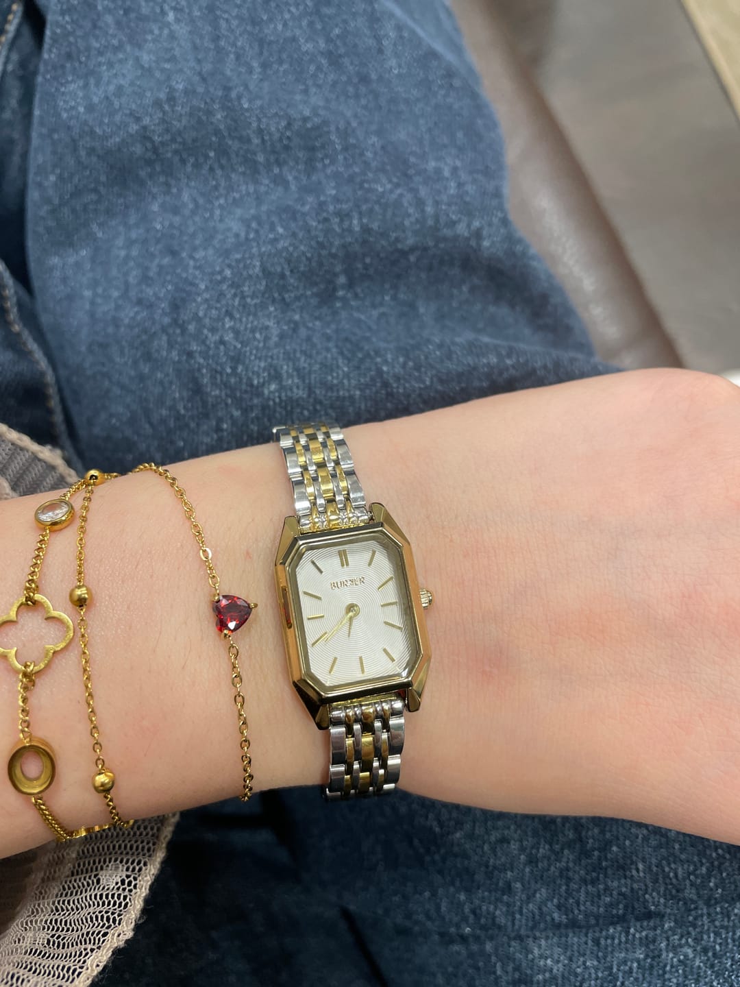 Customer photo review of Isabell Petite Gold Silver
