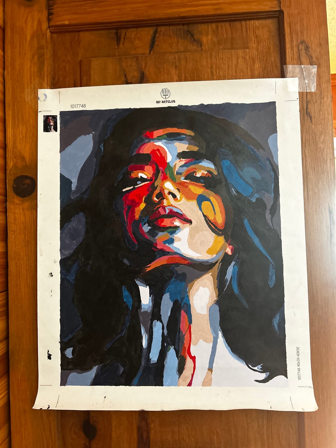 Customer photo review of Abstract Woman | Paint by Numbers