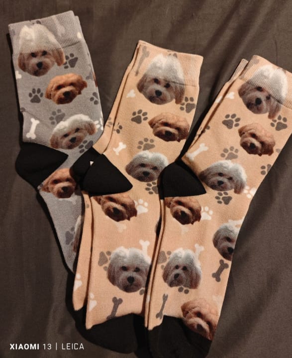 Customer photo review of Personalisierte Socken - Dein Foto