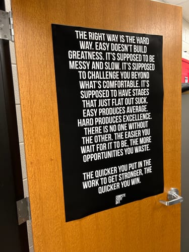 Customer photo review of Embrace Discomfort (Poster)