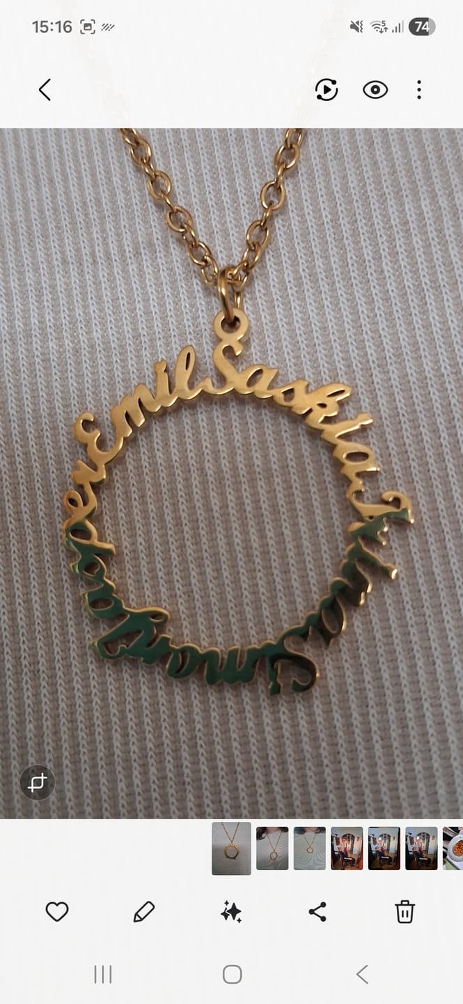 Customer photo review of Namenskette Kreis der Liebe