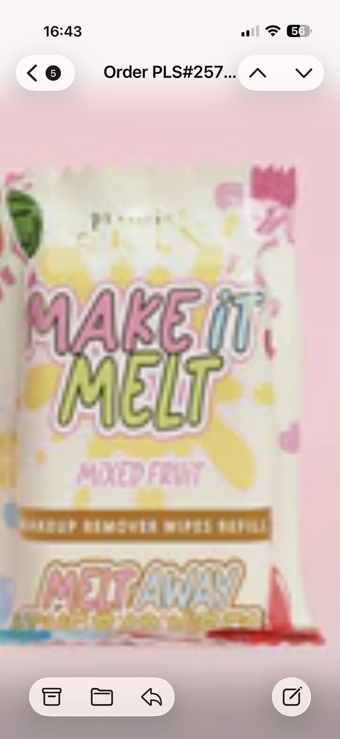 Customer photo review of P.Louise Make It Melt Makeup Remover Refill Wipes