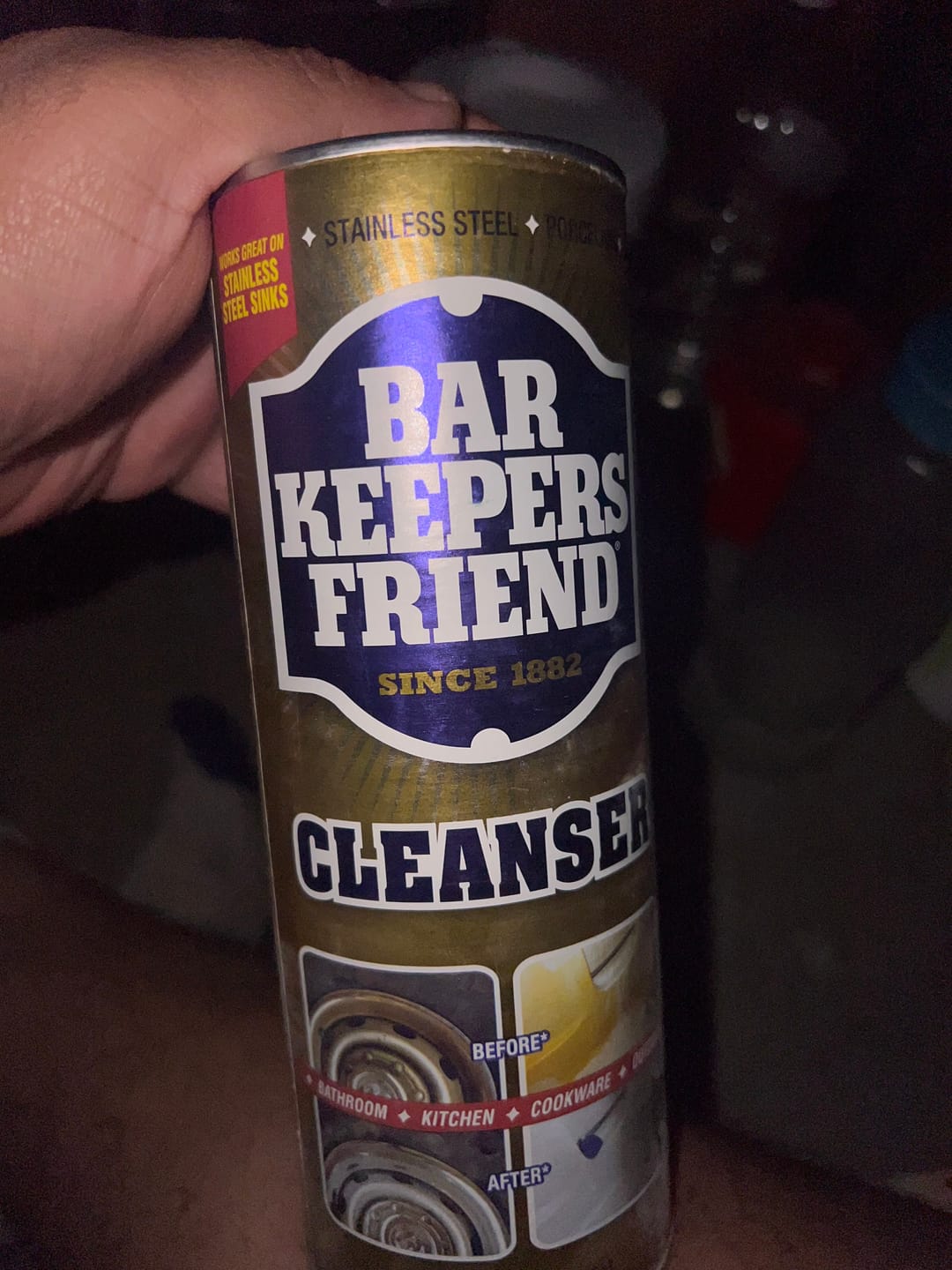 Customer photo review of Bar Keepers Friend Cleanser (Large) 595g