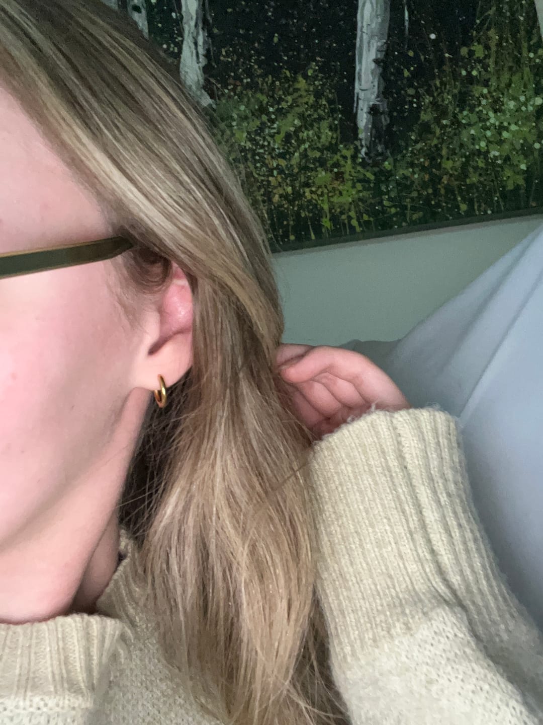 Customer photo review of Hoop Earrings