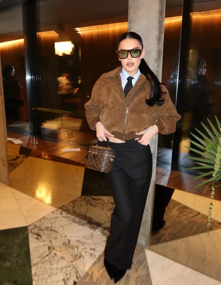 Customer photo review of Heather Faux Suede Jacket