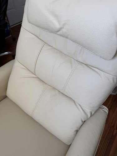 Customer photo review of AIRSKY Power Swivel Recliner Chair Genuine Leather Sofa With Adjustable Headrest And Storage Function P1