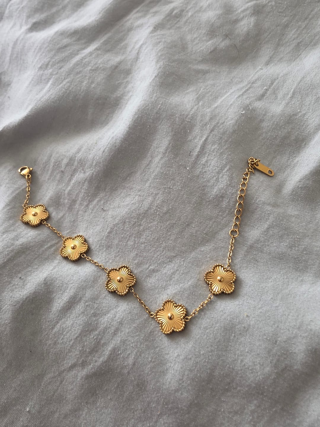Customer photo review of Golden Clover Bracelet