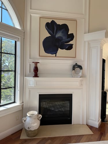 Customer photo review of Midnight Bloom Canvas Art – Square