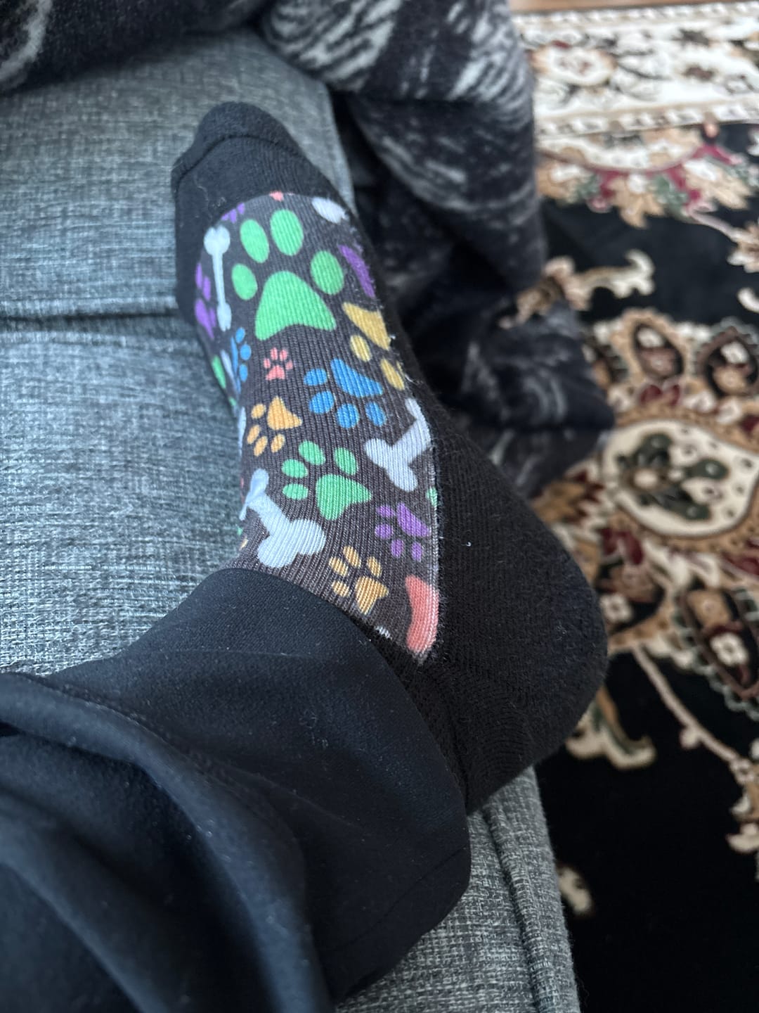 Customer photo review of Paws n Bones Ankle Socks