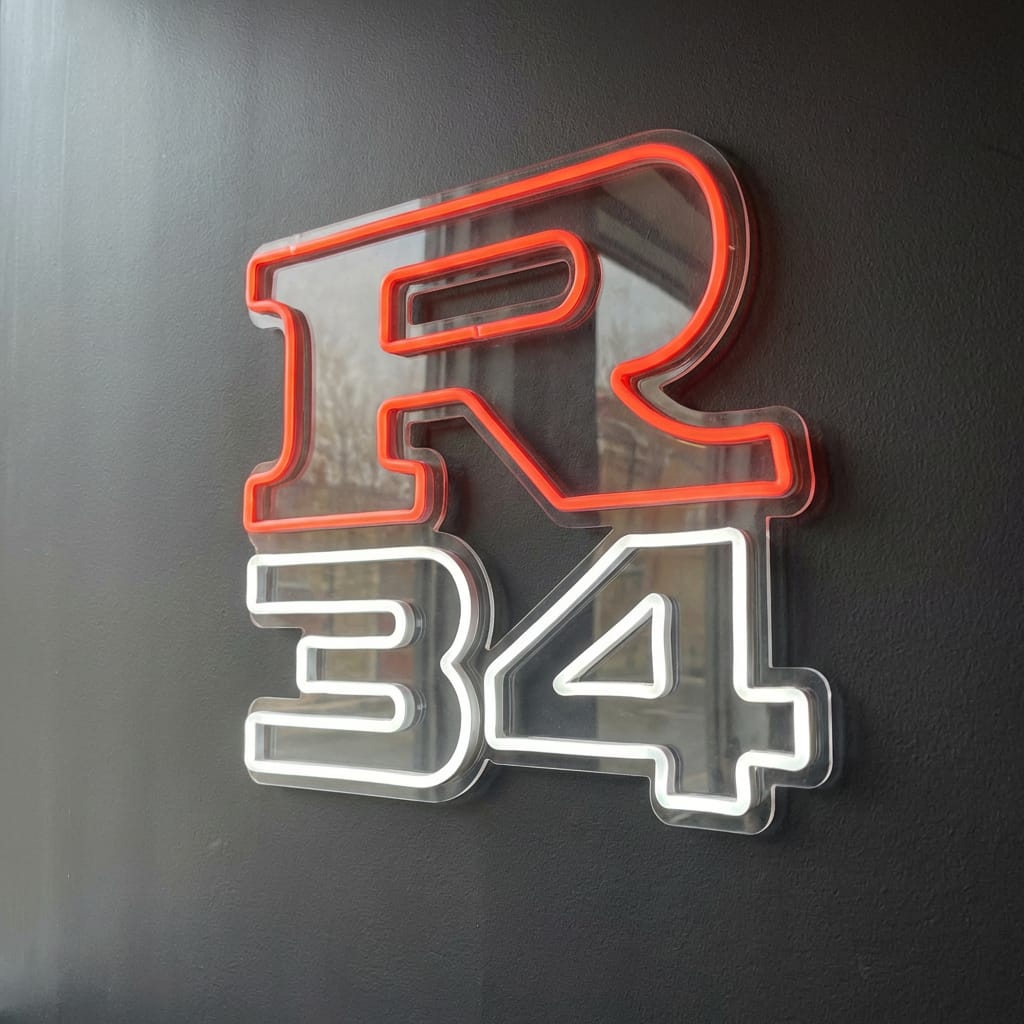 Customer photo review of Nissan R34 LED Neon Sign