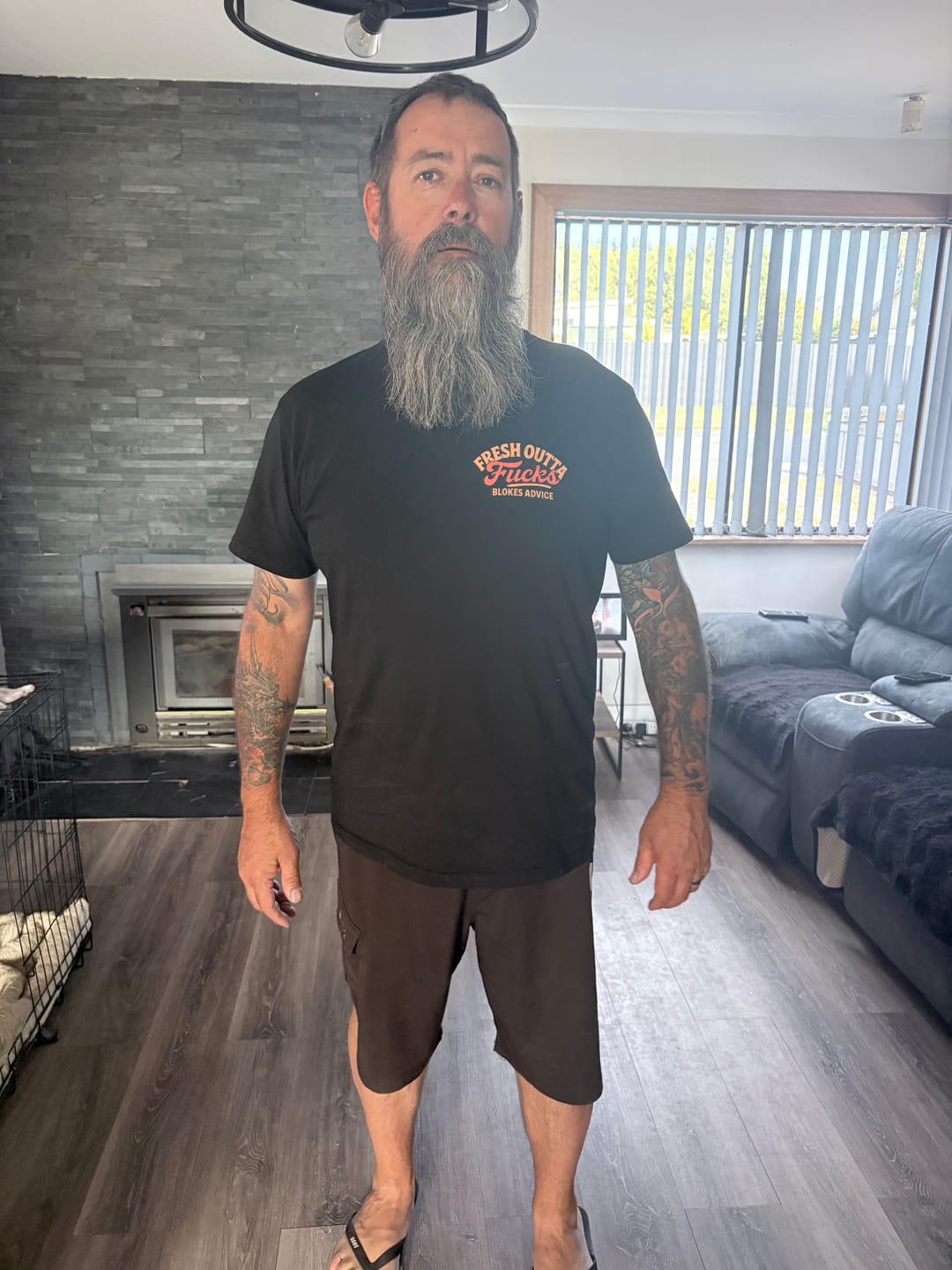 Customer photo review of Not Sorry Tee - Black