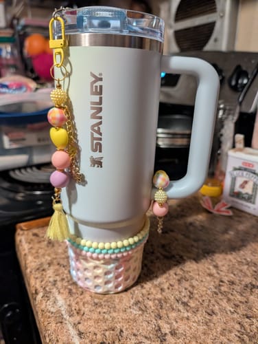 Customer photo review of Gold Tumbler Charm Adapter for Flip Straws & Handles