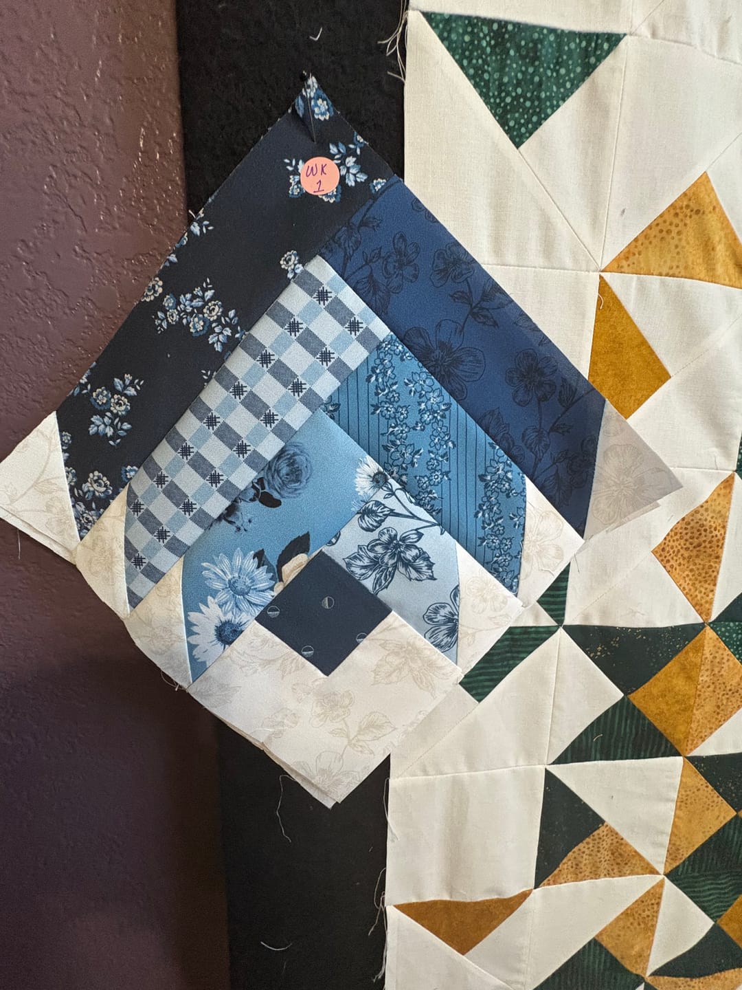 Customer photo review of Block Of The Month - Tulip Bellflower (104.5" x 104.5")