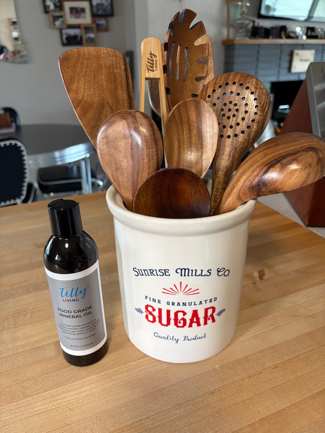 Customer photo review of Teak Wooden Utensil Set
