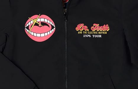 Customer photo review of Disney's The Muppets "Dr. Teeth 1976 Tour" – Reversible Bomber Jacket