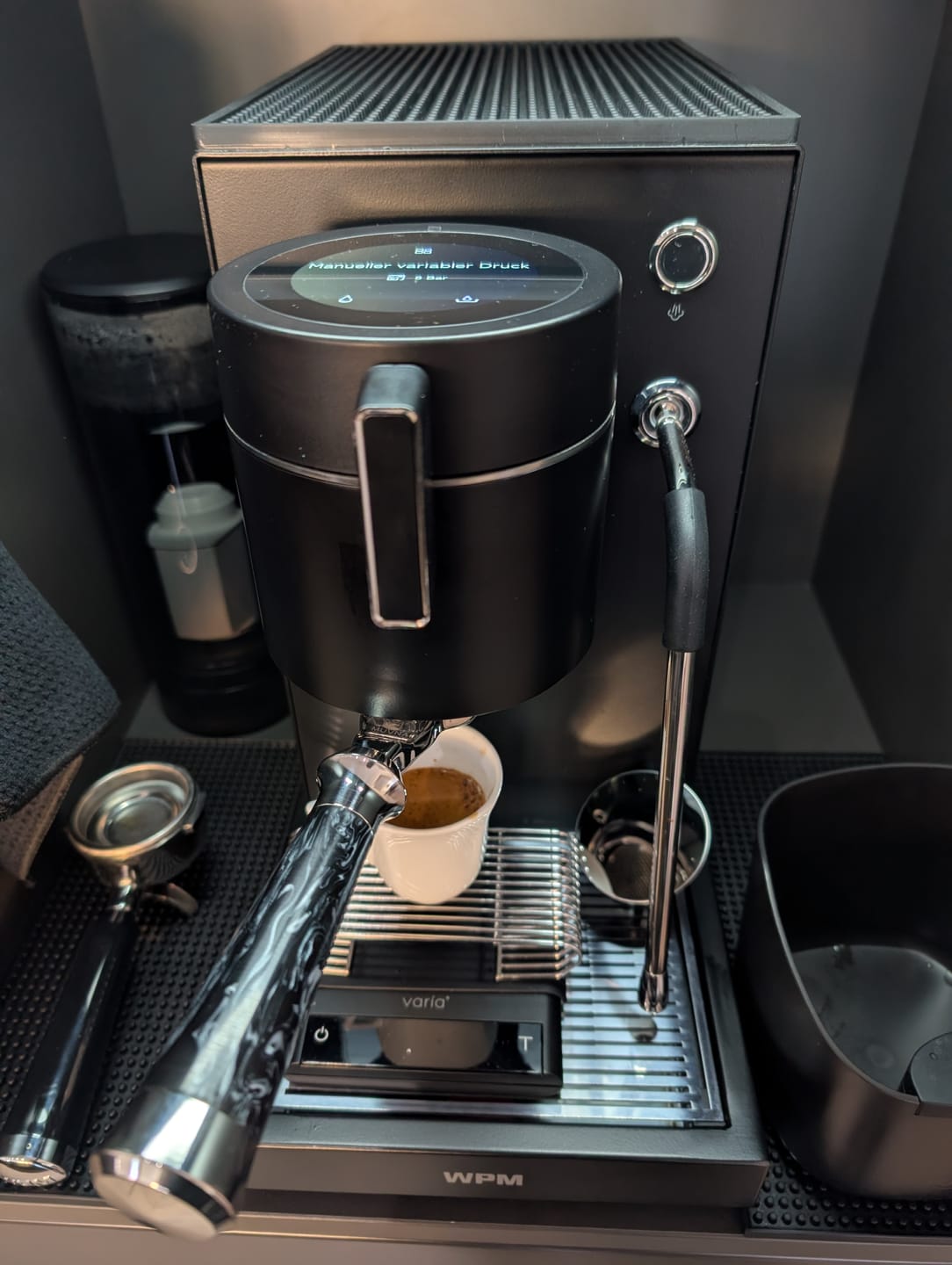 Customer photo review of Italian Handle Bottomless Portafilter