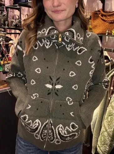 Customer photo review of Stacey Paisley Knitted Cardigan