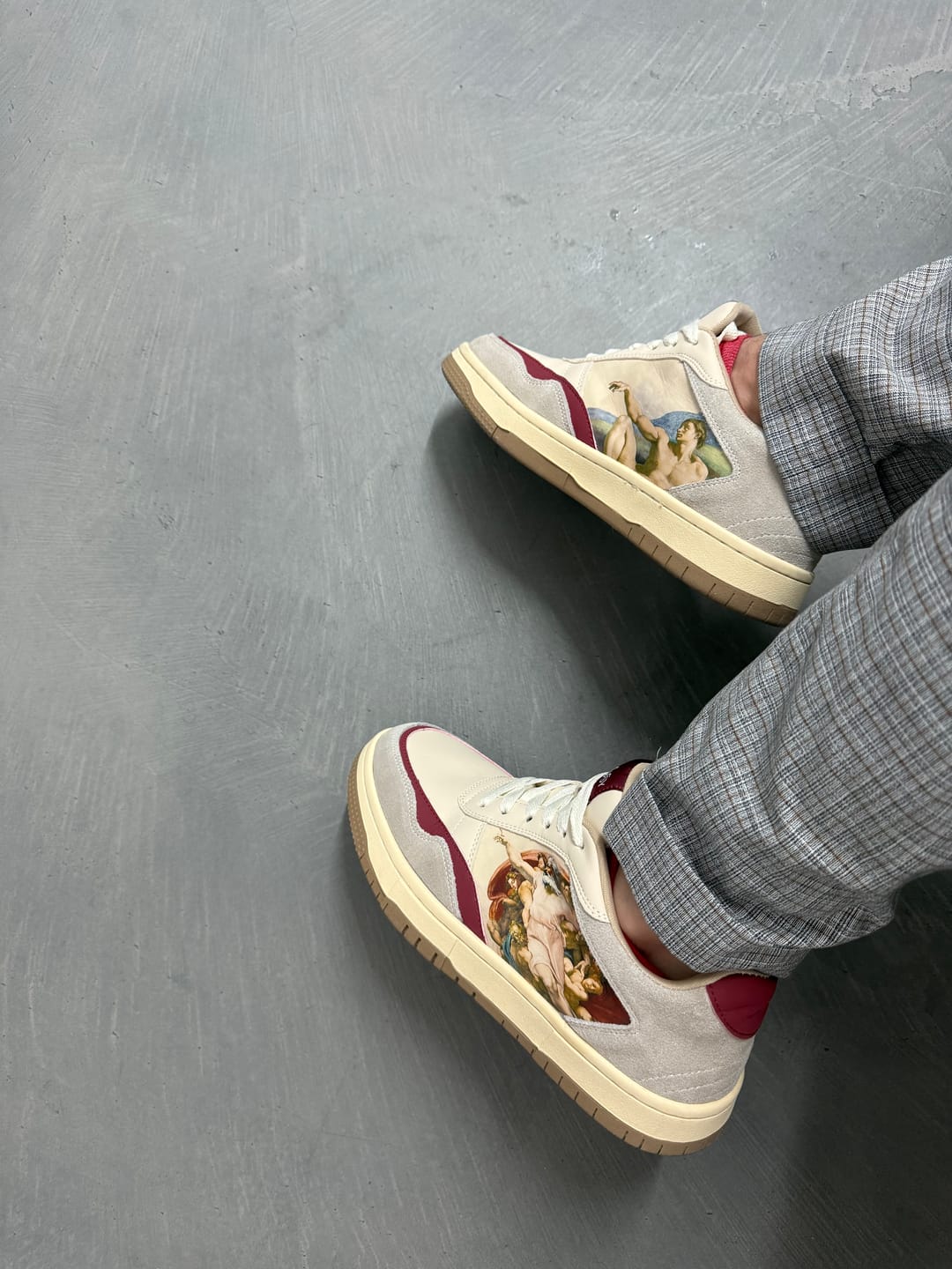 Customer photo review of The Creation of Adam Sneakers