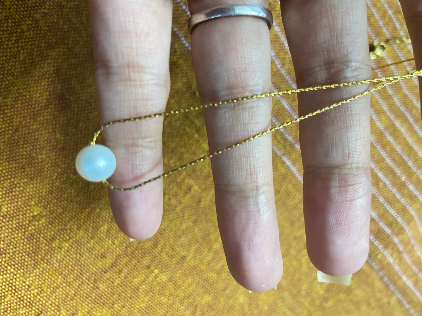 Customer photo review of Delicate Pearl Necklace