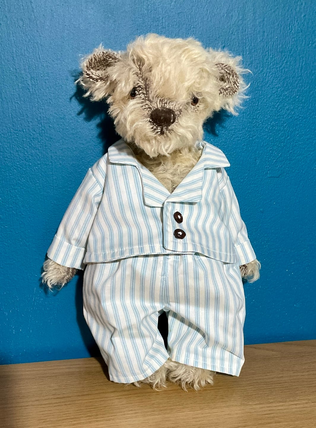 Customer photo review of Ticking Stripes Rose & Hubble Cotton Poplin Fabric