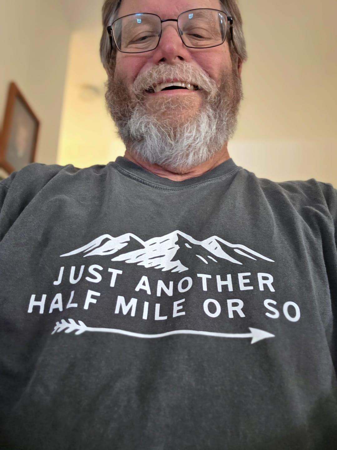 Customer photo review of Just Another Half Mile Or So T-Shirt