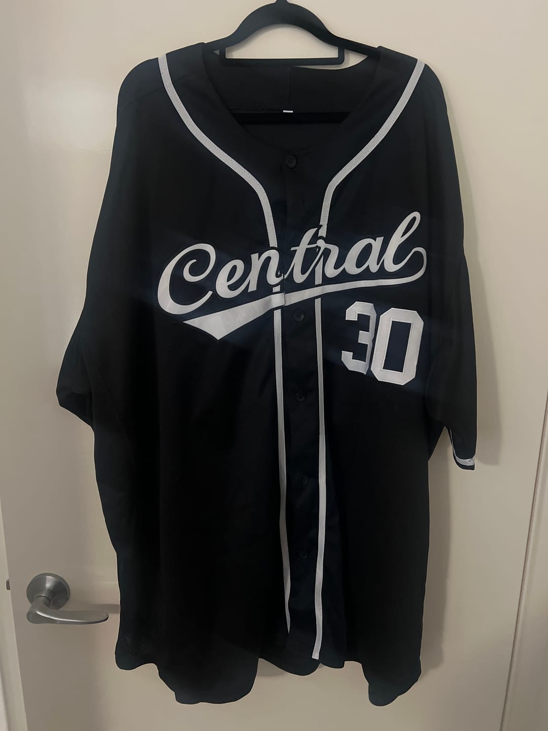 Customer photo review of Custom Black White Classic Style Authentic Baseball Jersey