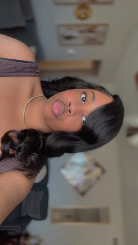Customer photo review of CurlyMe Bleached Knots 250% Density C Part 9x6 Body Wave Wear Go Glueless Wig With Baby Hair