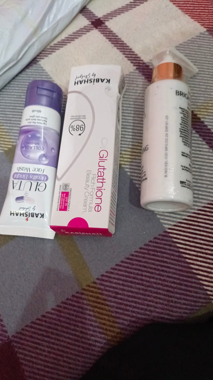 Customer photo review of Glutathione Whitening Bundle