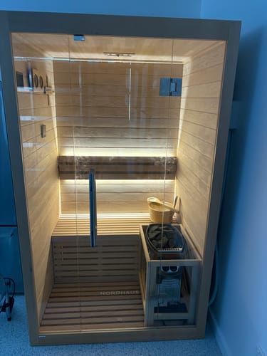 Customer photo review of 2 Person Traditional Sauna - 4.5kw Harvia Heater