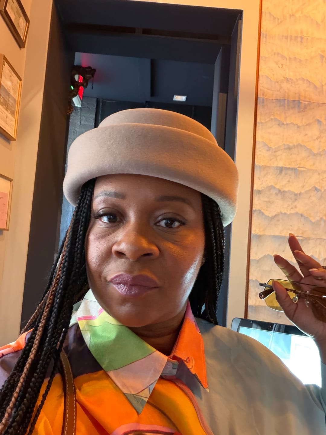 Customer photo review of Russian Pillbox Hat - Hunter Green