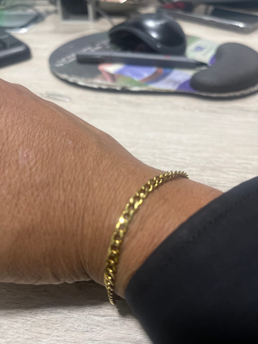 Customer photo review of Pulsera Fígaro Oro 5mm