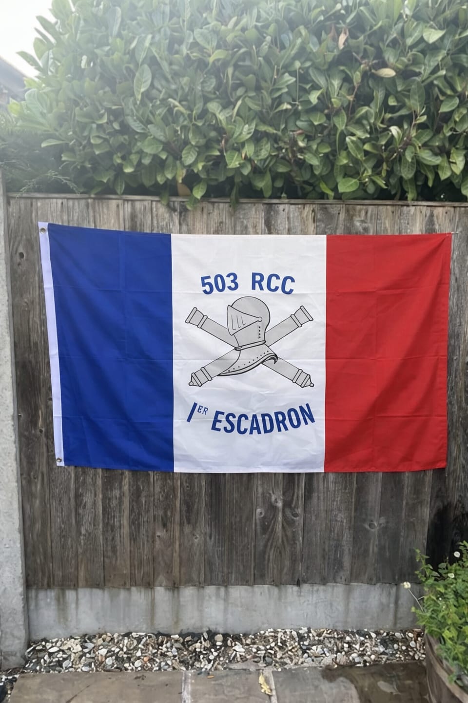 Customer photo review of Drapeau Militaire Personnalisé