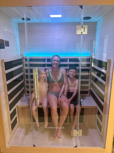 Customer photo review of 3 Person Far Infrared Sauna
