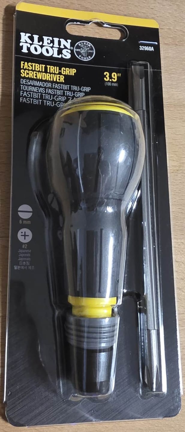 Customer photo review of Klein Tools 32960A Fastbit Tru-Grip Screwdriver, Phillips & Slotted Bits