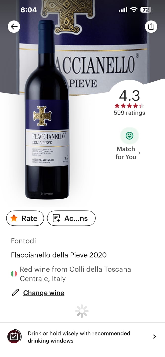 Customer photo review of Fontodi Flaccianello della Pieve 2020