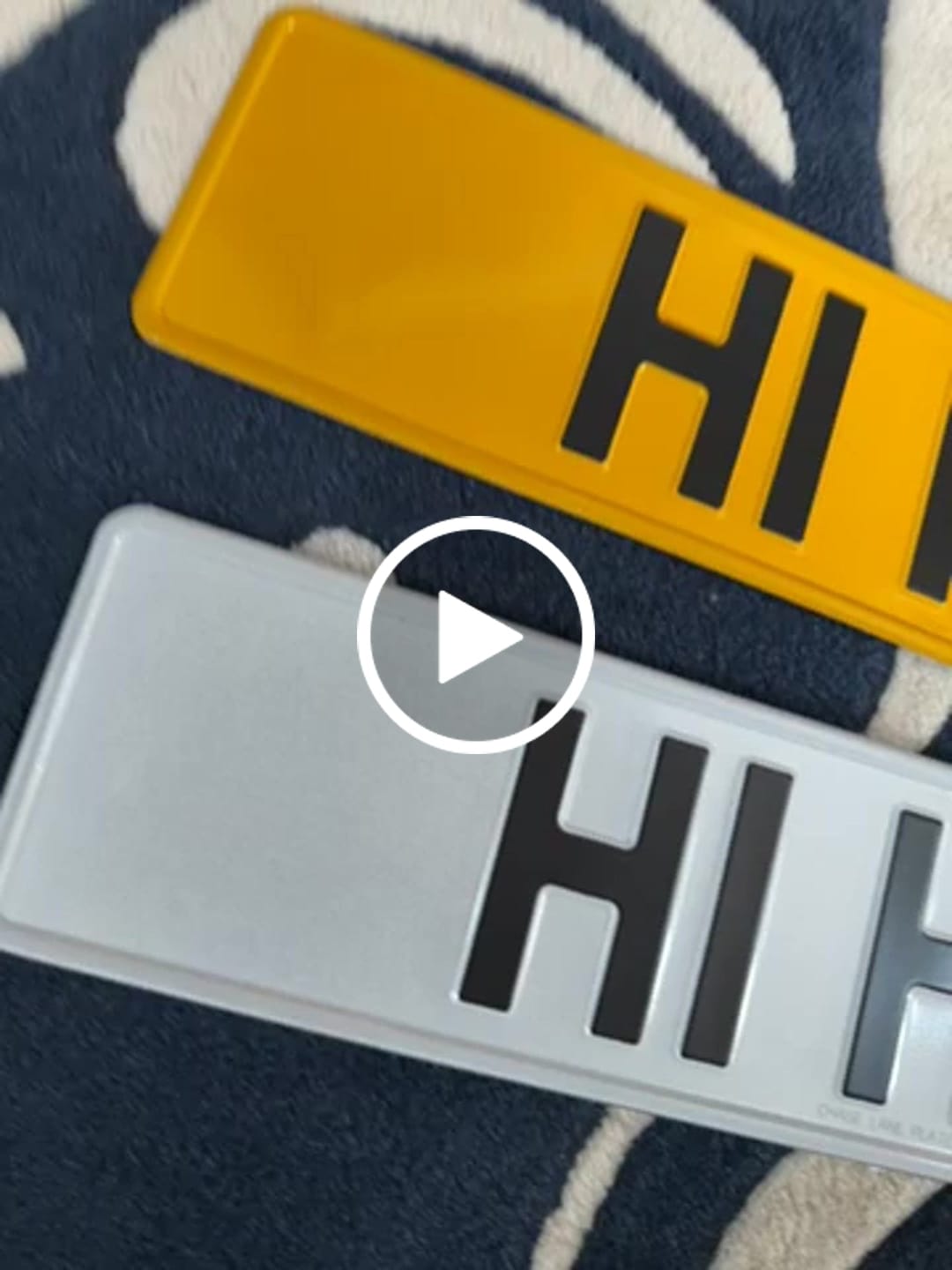 Customer video review of Metal Pressed Number Plate (standard)- 520mm x 111mm
