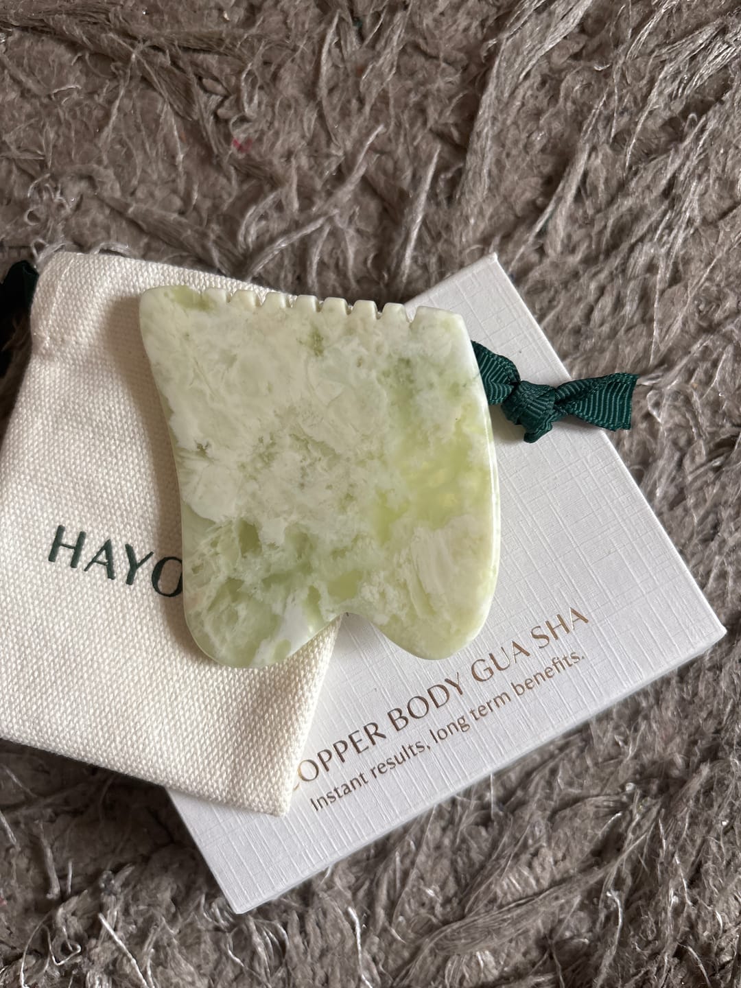 Customer photo review of Jade Beauty Gua Sha