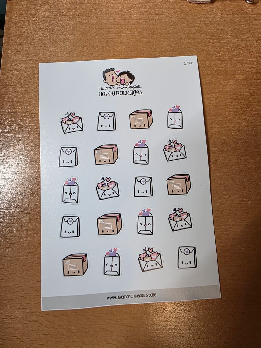 Customer photo review of Happy Packages Planner Stickers
