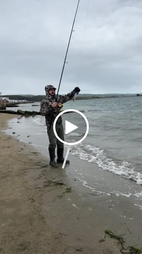 Customer video review of 12ft "Secret Weapon" Crab Snare/Surf No Excuses Travel Rod, 5-Piece Heavy Action
