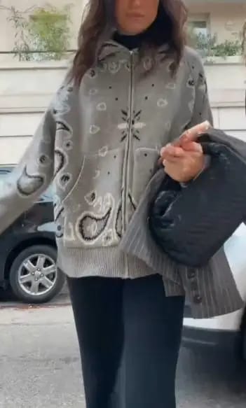 Customer photo review of Stacey Paisley Knitted Cardigan