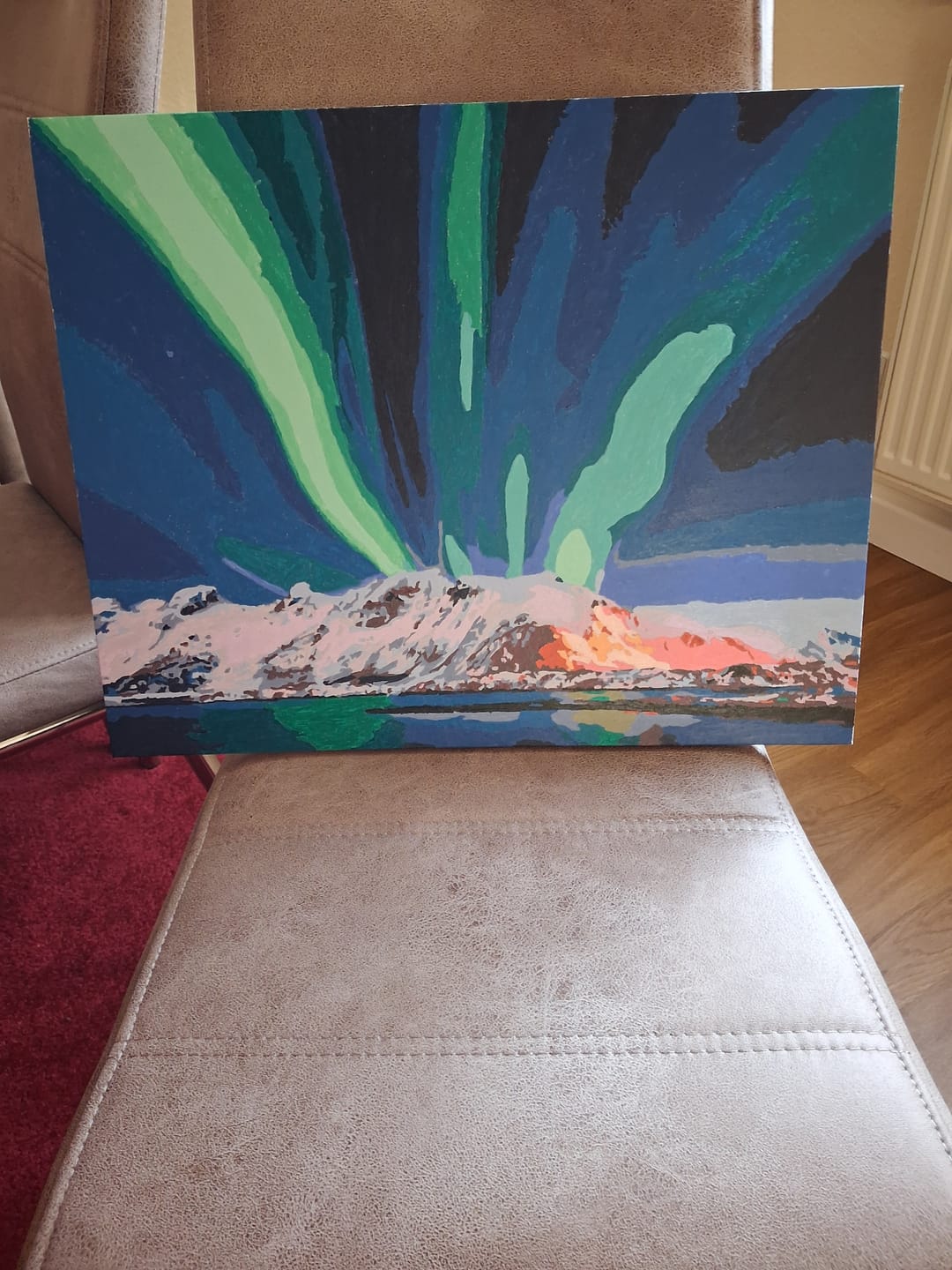 Customer photo review of Malen nach Zahlen - Nordlichter Norwegen - Aurora Borealis
