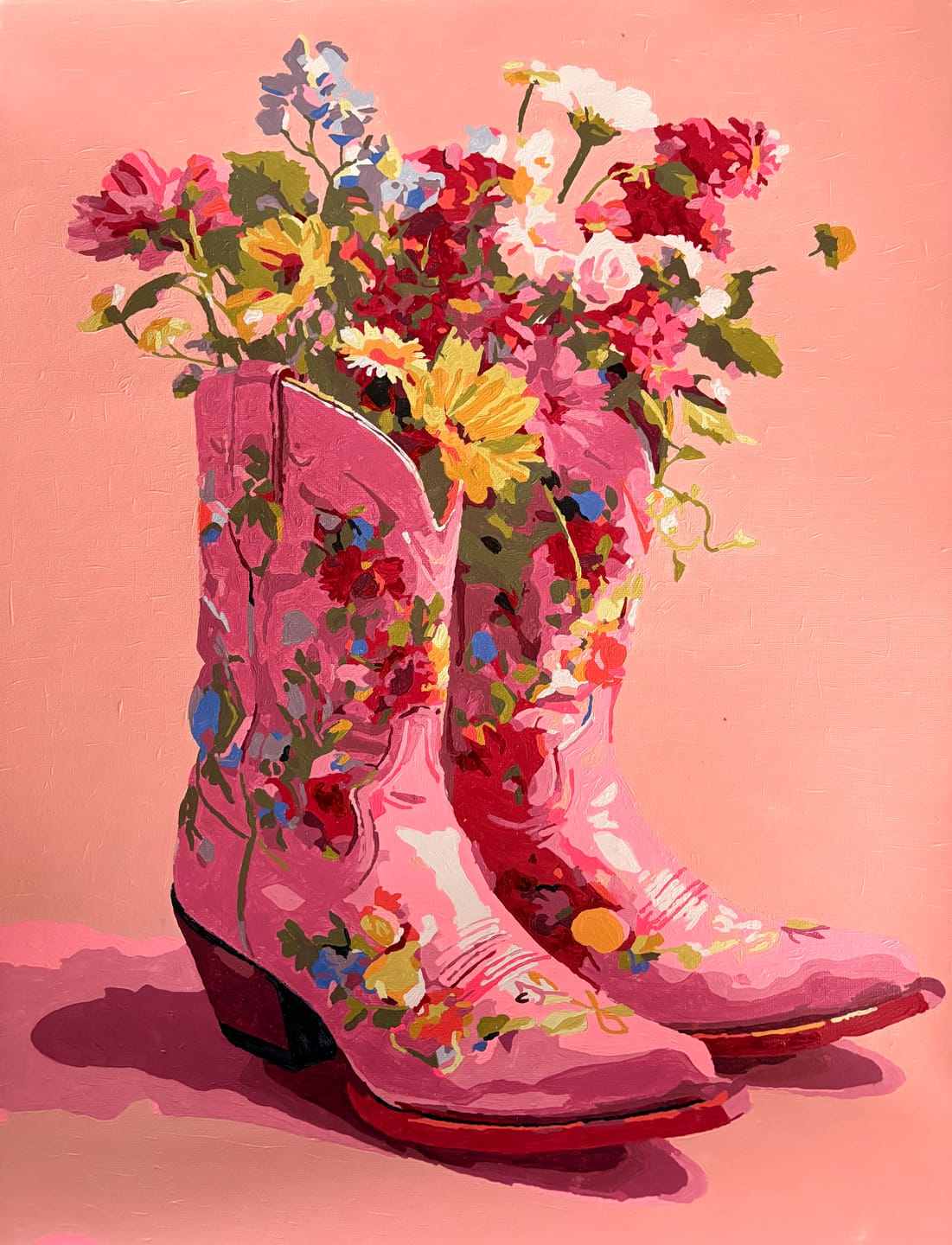 Customer photo review of Cowboylaarzen met bloemen